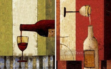  Vino Arte - vino 2 secciones original decorada